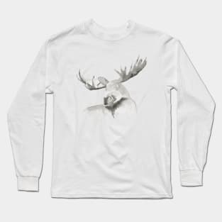 Moose Painting Long Sleeve T-Shirt